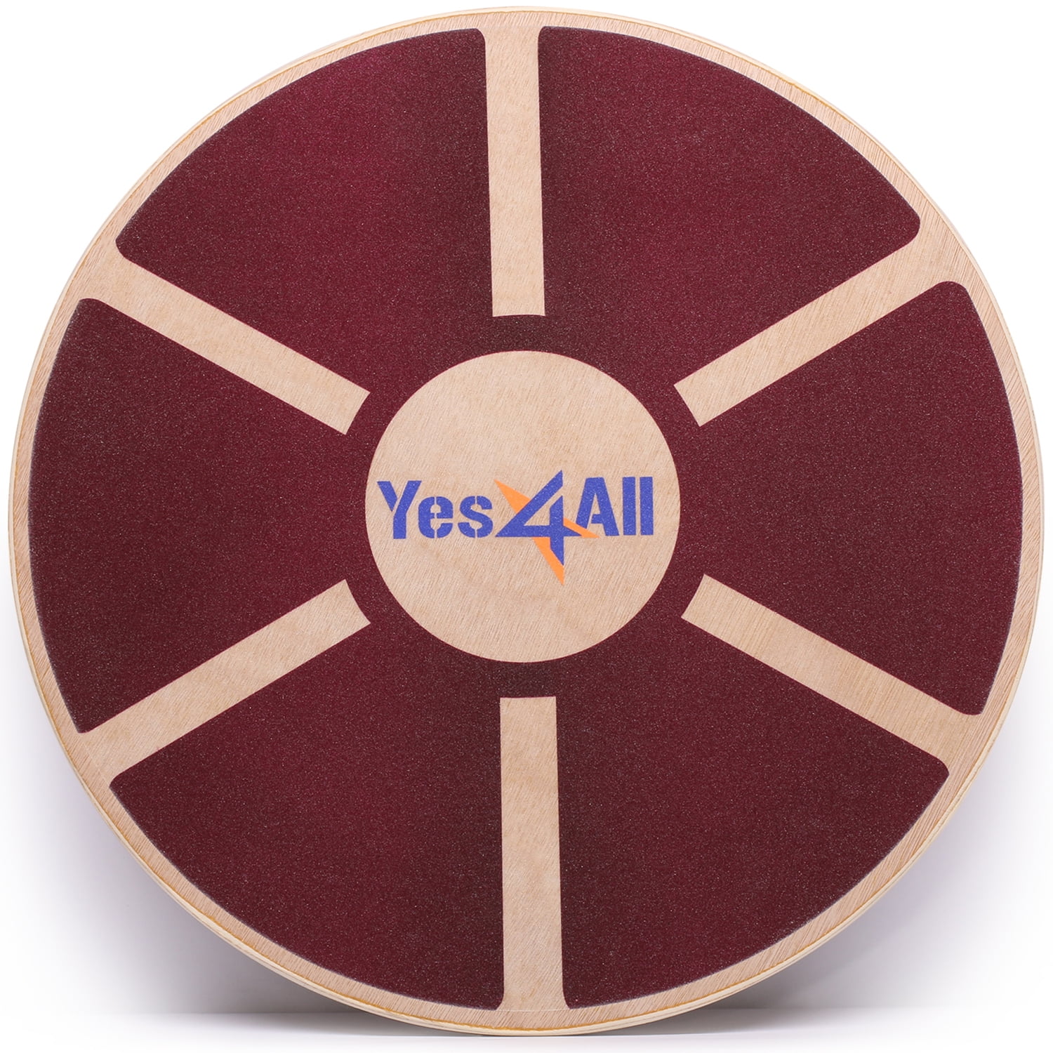 Yes4All Wooden Balance Board Wobble Exercise Balance Trainer, Red