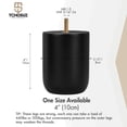 thumbnail image 4 of 4 inch / 10cm Wooden Furniture Legs, TCHOSUZ Pack of 4 Black Solid Wood Round DIY Replacement Feet with M8 Hanger Bolts & T-Nuts or Sofa Table Couch Cabinet Recliner Ottoman Riser, 4 of 6