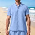 thumbnail image 4 of Kalauyu Mens Short Sleeve Golf Shirts Turn Down Collared with Button Casual Breathable Golf Summer Tops, 4 of 5
