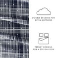 thumbnail image 6 of Noble Linens 4 Piece Pattern Microfiber Bed Sheets Set, Navy Polka Dot, Queen, 6 of 10