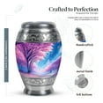 thumbnail image 2 of MUKTIVE Cherry Blossom Memorial Urn for Human Ashes Mom & Dad, Keepsake Burial Ashes for Women, Blue Urns for Funeral, Cremation Urn for Adult Female, 3 Inch, 2 of 7