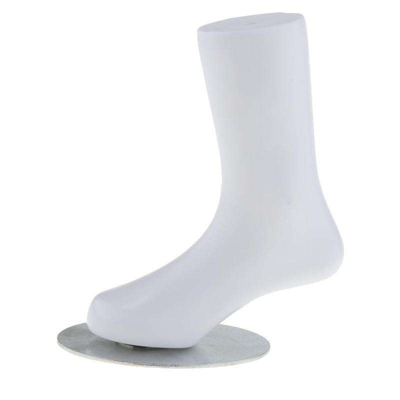 1 Piece Men Feet Mannequin Foot Model Socks Display  White 