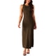 thumbnail image 2 of Conjunto de vestido de dos piezas para mujer INSPIRE CHIC, vestido de manga larga con frente retorcido, vestido A-line, M marrón oscuro, 2 of 5