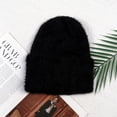 thumbnail image 1 of LinYooLi Autumn And Winter Knitted Rabbit Hair Hats Female Versatile Loose Faces, Small Sun -Protective Ear, Big Head Circumference Baotou Knitted Cap, 1 of 8