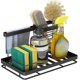 thumbnail image 1 of Soporte para esponja Vevor para fregadero Organizador con bandeja de drenaje Almacenamiento de detergente, 1 of 5