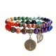 thumbnail image 1 of Pulsera de piedra natural - Pulsera de cuentas naturales para mujer - Juego de dos pulseras con accesorios de árbol de la vida y hojas, 1 of 5
