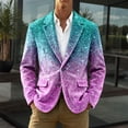 thumbnail image 2 of IWRICH Mardi Gras Blazer for Men Button Notched Lapel Suit Jacket Casual Rave Jackets Sports Coats Slim Fit Plus Size Blazer 21-Pink XL, 2 of 4