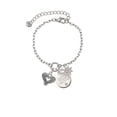 thumbnail image 2 of Delight Jewelry Antiqued Reptile Print Open Heart Silvertone Discover Dream Explore Zoey Charm Bracelet, 6.5+2" Extender, 2 of 4