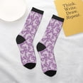 thumbnail image 4 of Goofa Purple Butterflies Floral Pattern Children's Crew Socks, Kids' Daily Wear and Sports Socks, Breathable Socks, Sports Socks, Moisture-Wicking Socks for Children, 4 of 6