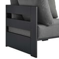 thumbnail image 5 of Modular Lounge Corner Chair, Grey Gray, Aluminum Metal, Outdoor Patio Balcony Cafe Bistro Garden Hospitality Restaurant, Modern Contemporary HB36554, 5 of 8
