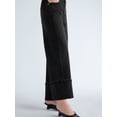 thumbnail image 4 of Scoop Women's and Women's Plus Mid Rise Cuffed Wide Leg Jeans, Sizes 0-28W, 4 of 5