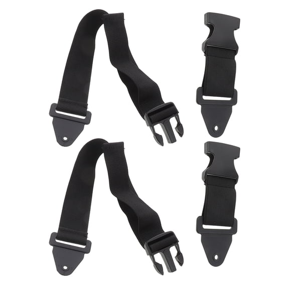 Hemobllo 2-Pack Universal Black Trash Can Lid Lock Straps for Outdoor Garbage Bins, and Secure