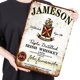 thumbnail image 2 of Placa Metal Vintage Jameson Whisky Barra Pintura Hierro Rectangular 30x40cm, 2 of 9