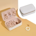 thumbnail image 5 of Estuche de almacenamiento jinwen Caja de almacenamiento de joyas de cuero blanco, 5 of 5