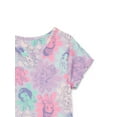 thumbnail image 5 of Disney Princess Girls All Over Print Tulle Dress with Short-Sleeves, Sizes 4-12, 5 of 12