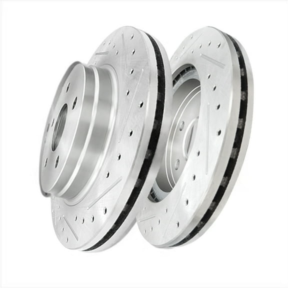 Front Drilled Slotted Disc Brake Rotors For 2011-2018 RAM 1500