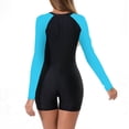 thumbnail image 5 of Bixock Tankini Swimsuits for Women,One Piece Swimsuits for Women,Swimsuits for Women Long Sleeve Protection Guard Zip Closure Surf Swimsuit Swimsuits, 5 of 6