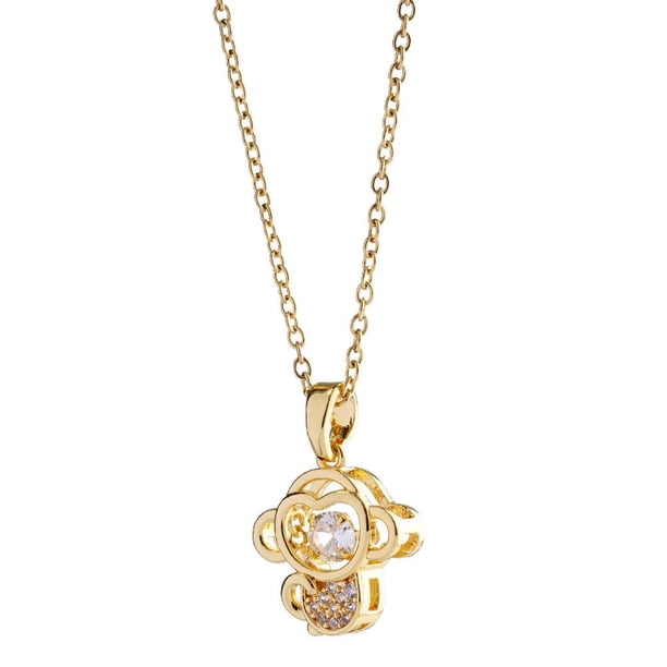 EZLIFE Collar inteligente para mujer, lindo animalito, cadena de clavícula de acero de titanioღ^ H4N2