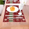 thumbnail image 5 of XMXT Woven Placemats Set of 4, Christmas Knit Prints Stain Resistant Table Runner Anti-Skid Place Mats for Dining Table, 12 x 18 inches, 5 of 6