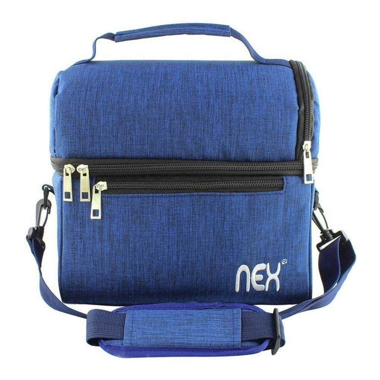 Double-layer Lunch Bag, Crossbody Large Capacity Insulated Bag