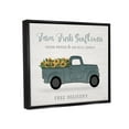 thumbnail image 2 of Stupell Industries Farm Fresh Sunflowers Rustic Pickup Truck Sign Graphic Art Jet Black Floating Framed Canvas Print Wall Art, Design by Natalie Carpentieri, 2 of 5