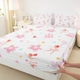 thumbnail image 3 of Homewish Ballet Girl 4pcs Bed Sheets for Kids Child Girls,Dreamy Princess Castle King Sheets,Dance Theme Super Cozy Sheet Set,Breathable Home Decor, 3 of 7