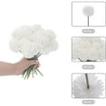 thumbnail image 3 of Chrysanthemum Ball Bouquet,QZS Silk Fake Flowers for Indoor Outdoor Decor,11.8x3In Artificial Flowers Chrysanthemum Ball for Home,Kitchen,Wedding,12Pcs, 3 of 7
