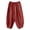 Red, variant on Capri Pants for Women Summer Casual Elastic High Waist Linen Pants Straight Wide Leg Cropped Trouser Capri Pants