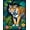 Orange, Pattern 1, variant on ODIKA 4'x6' Machine Washable Non-Slip Area Rug, Jungle Cat Botanical Print Accent High Traffic Rug, Orange, 139524