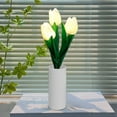 thumbnail image 2 of Yooshoverk Tulips Lamp Lights , Desk Lamp Led Simulation Tulips Night With Vase,Table Lamp Ornaments For Home Living Room Desktop Decor For Home Decor White 12.2X5.51X4.53In, 2 of 6