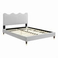 thumbnail image 2 of Modway Current Modern Style Performance Velvet Full Platform Bed in Light Gray, 2 of 12