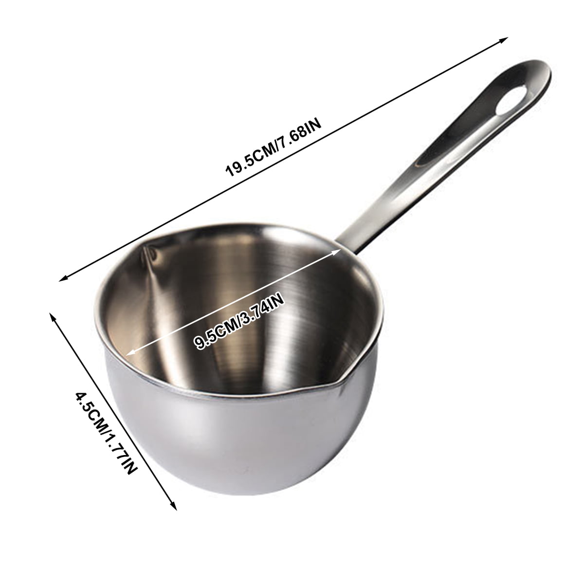 DEAYOU 18/10 Stainless Steel Butter Warmer Pan, 0.8-Quart Measuring  Saucepan with Dual Pour Spout, Small Milk Butter Melting Pot, Induction  Heavy