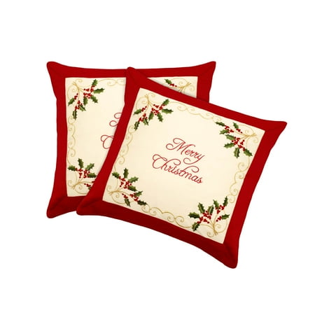 pillow cover piece 2 Piece Cover Christmas Pillow 2 Embroidered 18x18 Set Merry pillow cover piece 2 Piece Cover Christmas Pillow 2 Embroidered 18x18 Set Merry