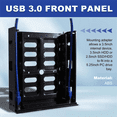 thumbnail image 4 of 2 X USB 3.0 Front Panel with 3.5Inch Device/HDD or 2.5Inch SSD/HDD to 5.25 Floppy to Optical Drive Bay Tray Bracket, 4 of 5