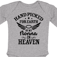 thumbnail image 4 of Inktastic Handpicked for Earth by My Nonna in Heaven with Angel Wings Boys or Girls Long Sleeve Baby Bodysuit, 4 of 5