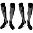 thumbnail image 2 of 3 pares de calcetines de compresión deportivos médicos para hombres y mujeres, calcetines de compresión para enfermera para viajes con edema, 2 of 5