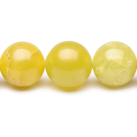 - Round - Shaped Olive New Jade Beads Semi Precious Gemstones Size: 14x14mm Crystal Energy Stone Healing Power for Jewelry Making