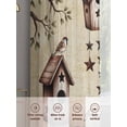 thumbnail image 6 of Sweet Home Sheer Curtains 84 Inch Length 2 Panels Set Window Treatments, Western Stars Bird Houses Country Vintage Rod Pocket Semi Curtains for Living Room/Bedroom/Kitchen Décor, 104"W x 84"L, 6 of 7