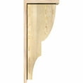 thumbnail image 3 of 6"W x 12"D x 28"H Ridgewood Rough Sawn Corbel w/Backplate, Douglas Fir, 3 of 9
