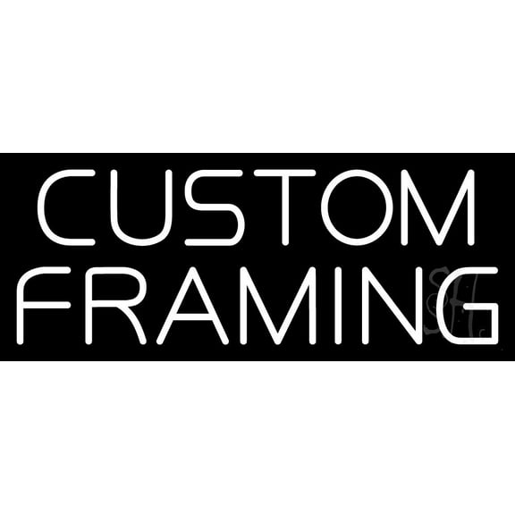 White Custom Framing LED Neon Sign 13 x 32 - inches, Clear Edge Cut Acrylic Backing, with Dimmer - Bright and Premium built indoor LED Neon Sign for art gallery, and exhibition.