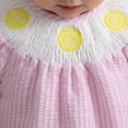 thumbnail image 5 of Coerni Baby Girl Easter Outfit Cotton Striped Jumpsuit Bodysuit New Born Bubble Romper First Birthday Outfit Smocked Vintage Clothes, 5 of 9