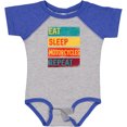 thumbnail image 3 of Inktastic Eat Sleep Motorcycles Repeat Boys or Girls Baby Bodysuit, 3 of 5