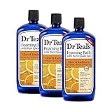 Dr. Teal's Glow & Radiance with Vitamin C & Citrus Essential Oils Foaming Bath 34 oz Pack of 3