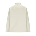thumbnail image 6 of Gpaecead Women's Polar Fleece Jacket Casual With Pocket Long Sleeve Zip Front Coat For Everyday Wear White, 6 of 7
