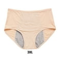 thumbnail image 2 of Minnieouse Calzoncillos a prueba de fugas para mujer, ropa interior reutilizable lavable de Color sólido para niñas, bragas transpirables Ropa interior Albaricoque 3XL, 2 of 6