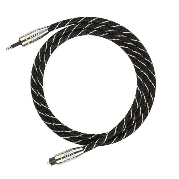 Toslink to Mini Plug, 3.5mm Optical Audio Cable Gold Plated Connector Low Jitter Signal Transfer for Home Theater DVD CD PC with PVC Jacket