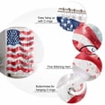 thumbnail image 5 of Extra Long Shower Curtain 72x96 Inch, American Flag Shower Curtain Waterproof Bathroom Decor Red Blue Watercolor USA Flag Fabric Bath Curtain Set Accessories with Hooks, 5 of 6