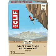 CLIF BAR - White Chocolate Macadamia Nut Flavor - Made with Organic Oats - 9g Protein - Non-GMO - Plant Based - Energy Bars - 2.4 oz. (10 Pack)