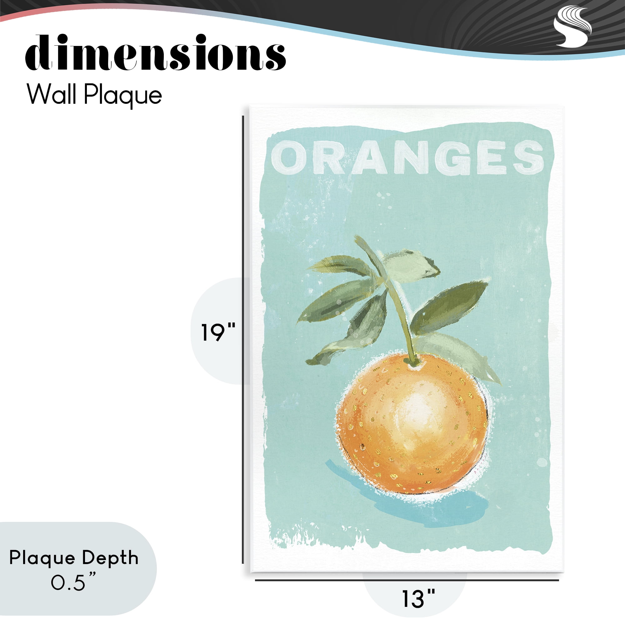 Stupell Industries Orange Twist Motif Wall Plaque Art, design by Chad Barrett