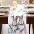 thumbnail image 3 of Table Runners 70 Inches Long Dress Scarves, Bunny Easter Farmhouse Coffee/Dining/Kitchen Table Decor, Holiday Table Runner, Eucalyptus Leaves Spring Floral Eggs Weeping 13x70 Inch, 3 of 9
